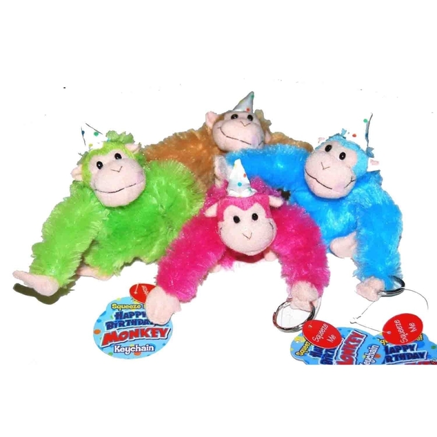 Stortz Toys Happy Birthday Monkey Keychain Counter Display