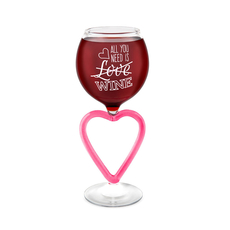 all you need is... WINE GLASS (heart glass)