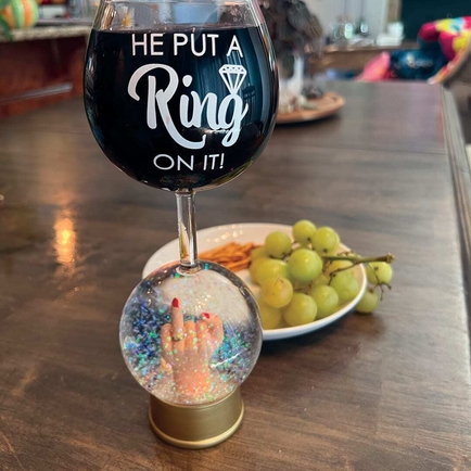 Bigmouth Wifey-To-Be Wine Glass