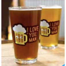 I Love You Man Pint Glass Set 2-Pack