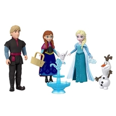 Disney Frozen Anna & Elsa Character Set With 4 Small Dolls