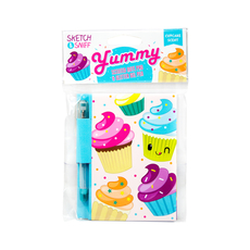 Yummy Sketch &Sniff Note Pads & pen - Cupcake