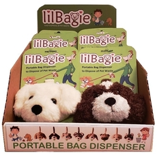 lilBagie Dog Head Bag Dispenser - 12pc CDU