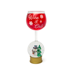 Snow Globe Wine Glass