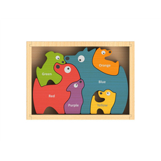 Dog Family Bilingual Puzzle (English-Spanish)