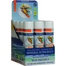 SPF 35 Clear Zinc Face Sticks (12 ct display)