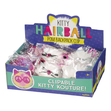 Kitty Hairball Pom Clip