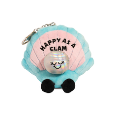 Happy as a Clam Clam Plush Bag Charm