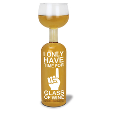Winebottle Glass- Time for 1 Glass