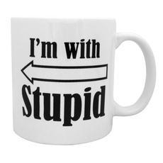 Giant Mug I'm With Stupid 