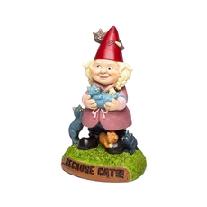 Crazy Cat Lady Garden Gnomes