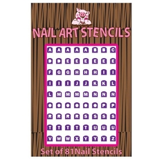 Alphabet (Purple) Nail Stencils