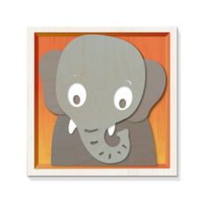 Paint & Stack Puzzlers - Elephant (6) - New 2023