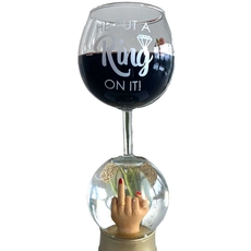 Wifey To Be Snowglobe Wine Glass