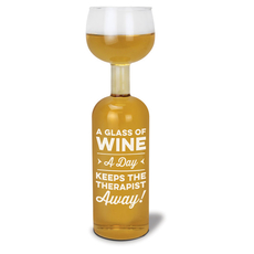 Wine Bottle Glass- Glass A Day (Therapy)