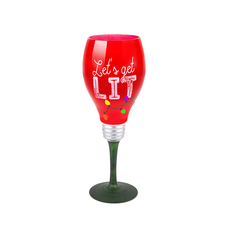 The Get Lit LED Holiday Wine Glass