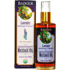 Lavender Aromatherapy Massage Oil 118ml - Glass Bo