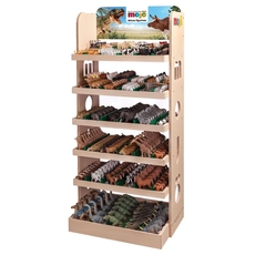 MOJO 68cm Wooden Display with dividers and wheels